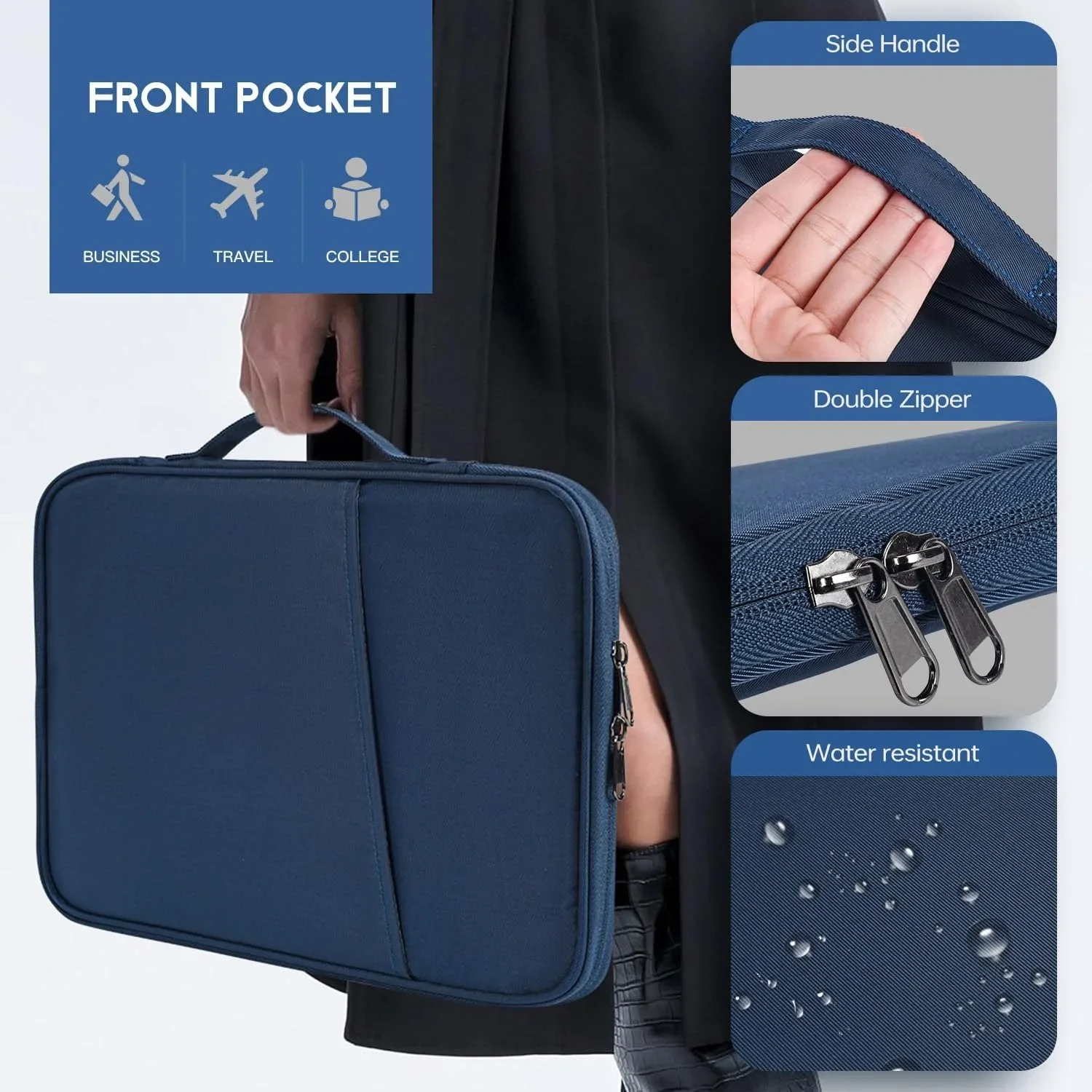 Portable Zipper Sleeve Pouch