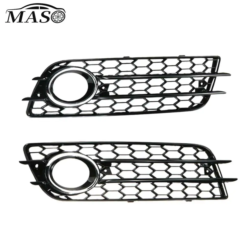 

2pcs Front Bumper Fog Light Lamp Cover Grille Grill for Audi A4 B8 S-Line S4 Models 2008-2012 8K0807682C01C 8K0807682C