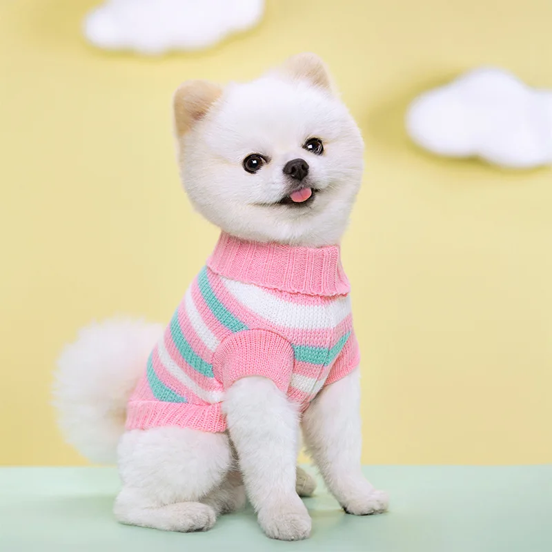 Dog Clothes Autumn Winter Knitted Sweater for Small Dog Cat Soft Cozy Warm