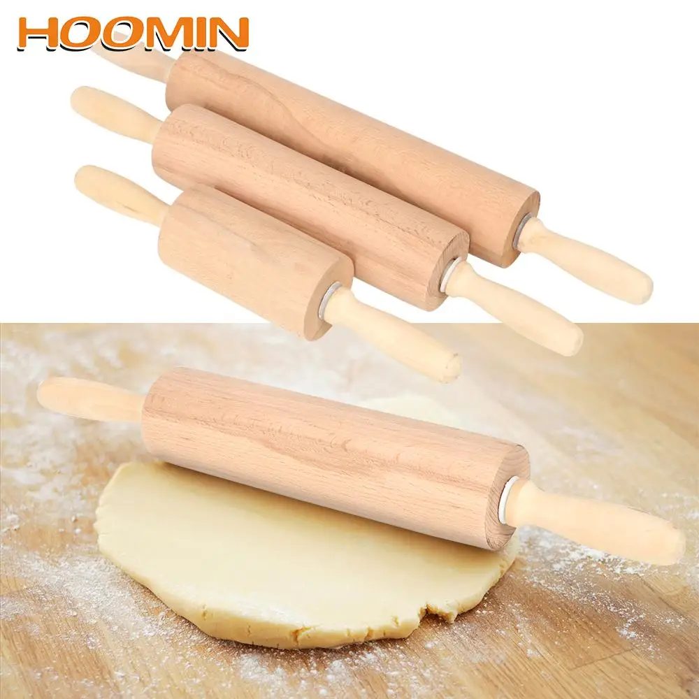 Cookies Biscuit Baking Tool 47cm/41cm/31cm Wooden Rolling Pin with Ball