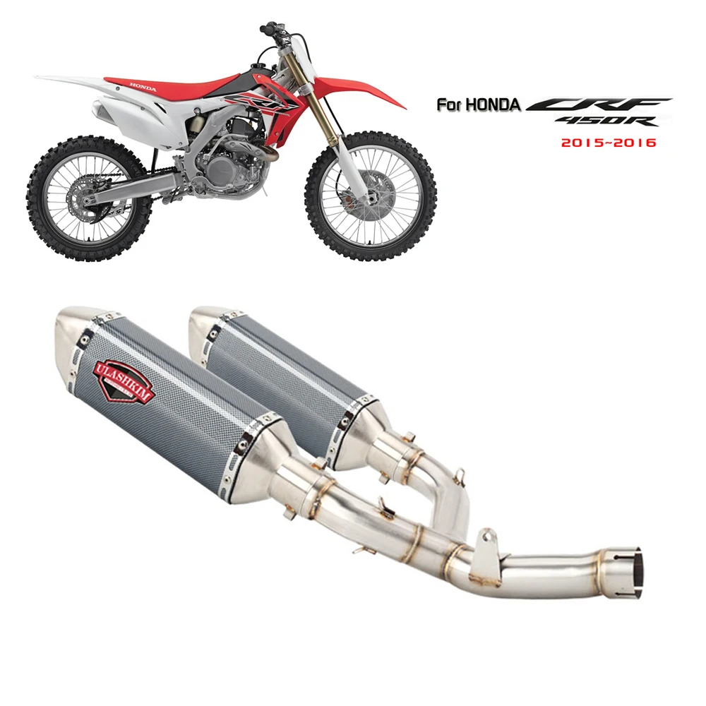 

CRF450 полный глушитель выхлопной трубы Escape INOX для HONDA CRF 450 2015-2016 Модифицированная выхлопная труба мотоцикла