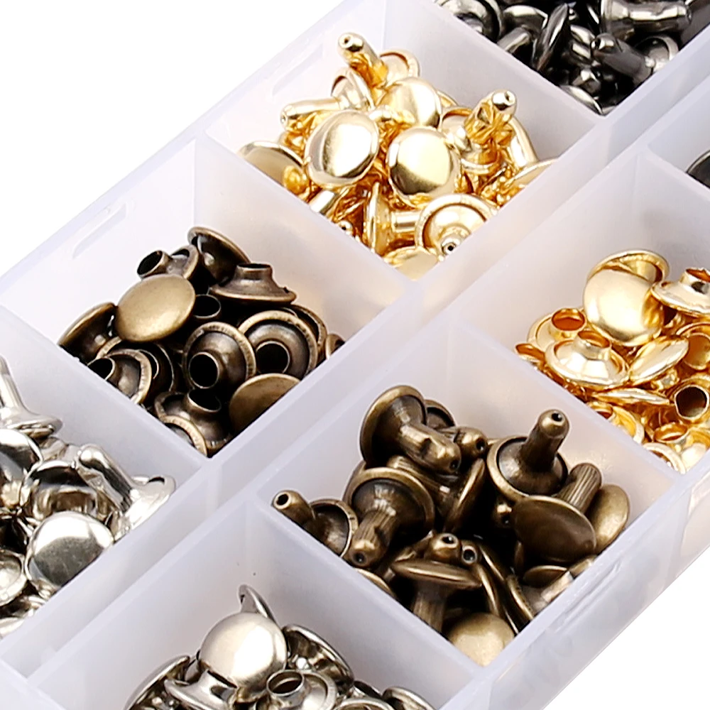 6/8/10mm Copper Double Cap Rivets Stud Round Nail Spike with