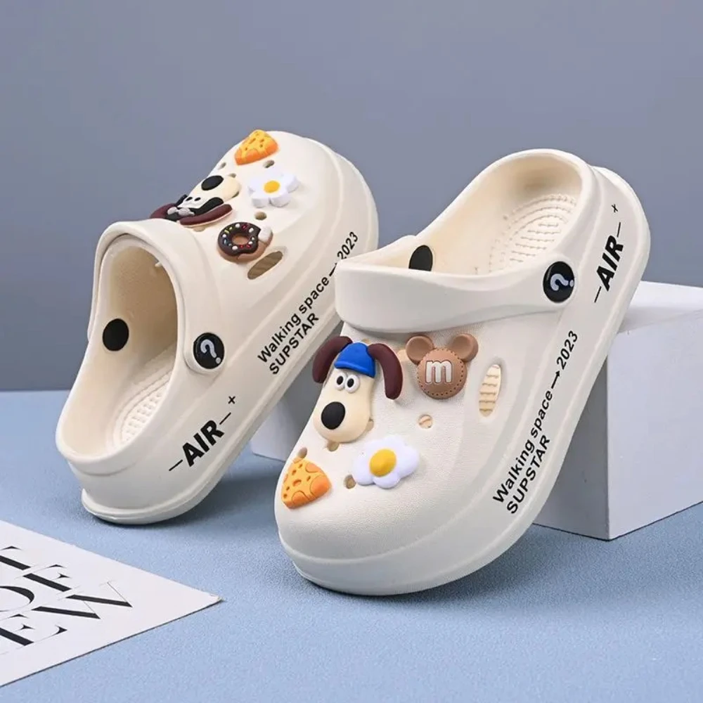 Kids Breathable Outdoor Sandals Summer Non-Slip Thick Sole Closed-Toe Beach Slippers Cute Baby Toe Protection Multiple Sizes
