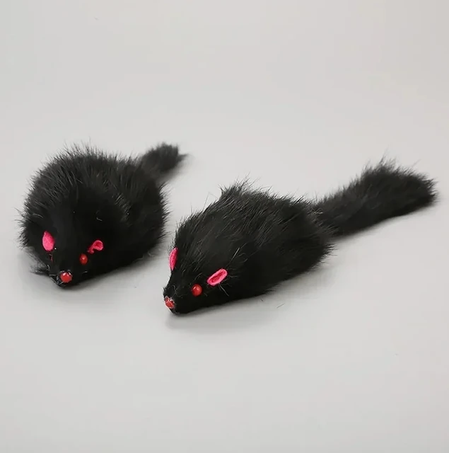 False Mouse Cat Pet Toys 18 cm Cat Long-haired Tail Mice Mouse Toys Soft Rabbit Fur Furry Plush Cat Toy For Pet Cats Dogs 4