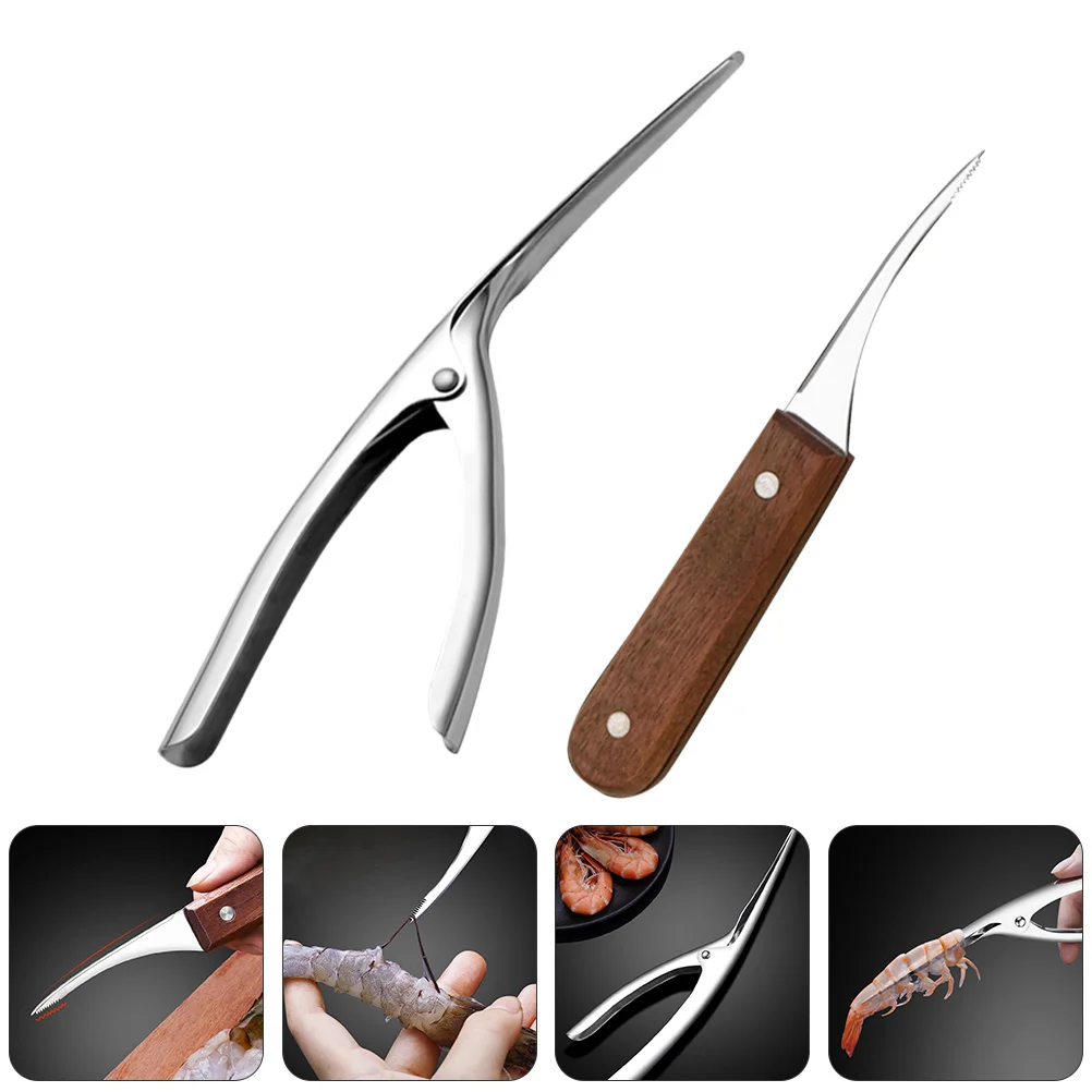 

Stainless Steel Shrimp Peelers Shrimp Deveiners Prawn Cleaning Tool Cutter Cleaning Shrimp Line Seafood Tool