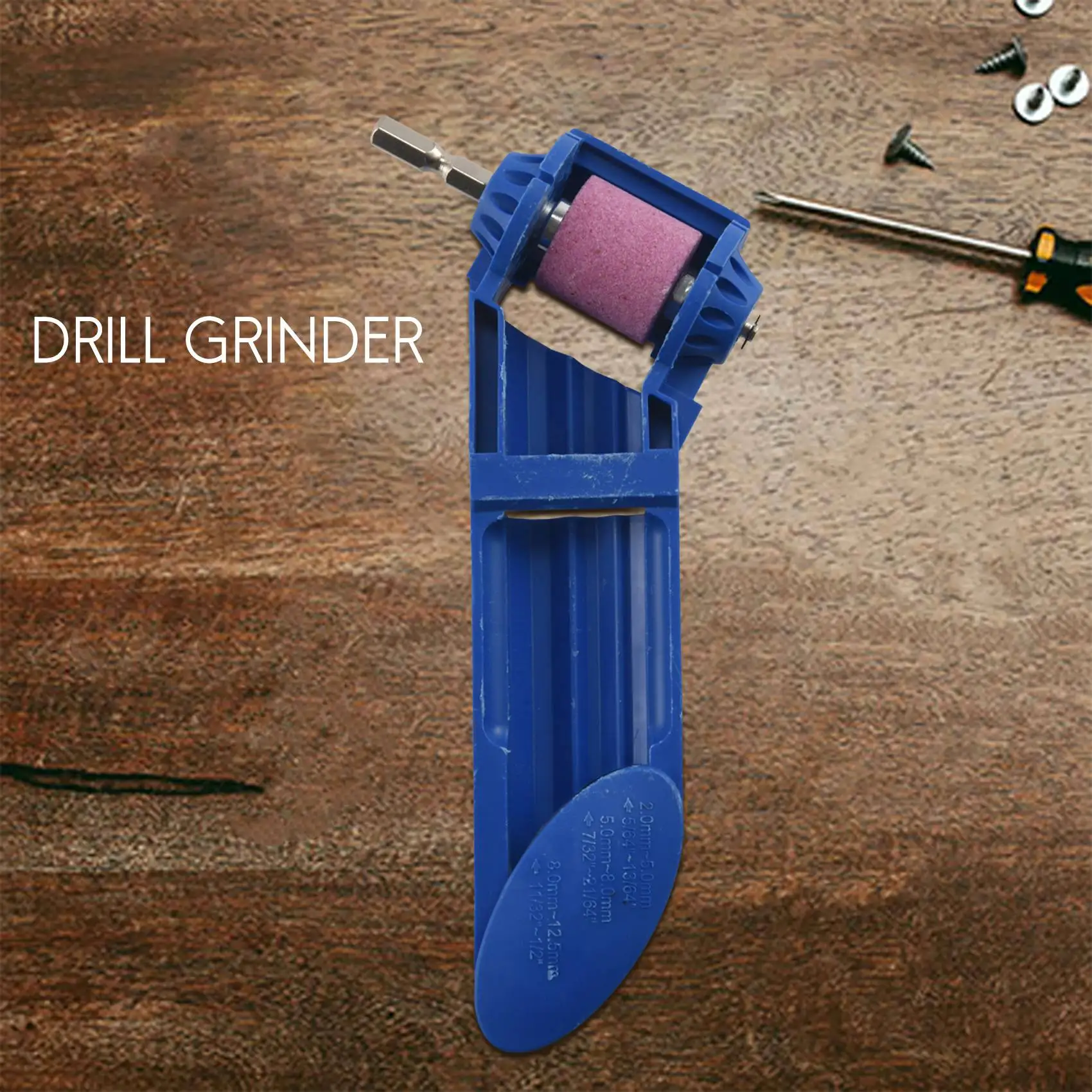 2-12.5mm Drill Bit Sharpener Portable Corundum Grinding Wheel Tool Corundum Resisting Drill Polishing Grinder Wheel Tool 3