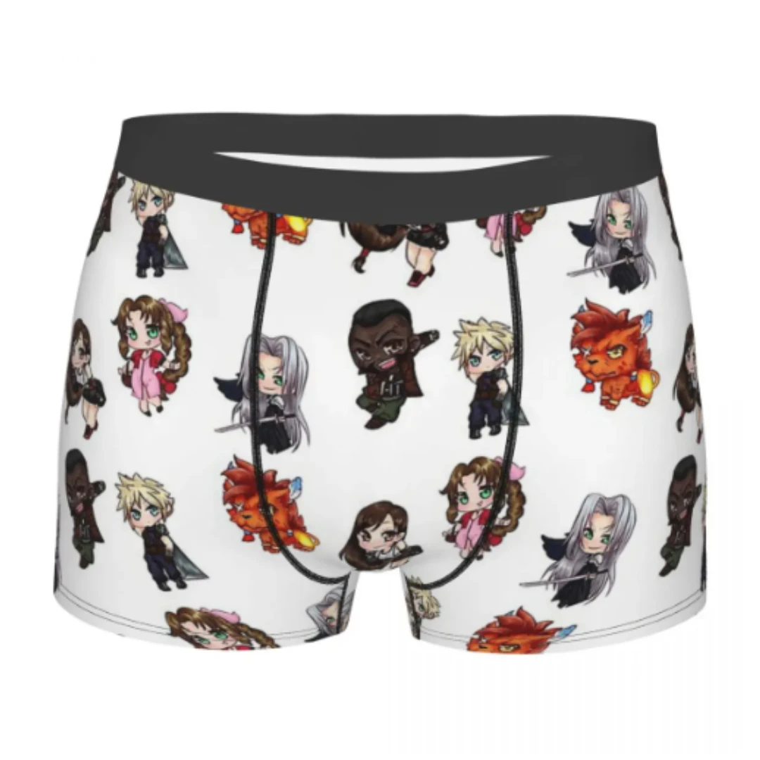 

Мини-трусы финальная фантазия VII Chibi, хлопковые трусы, мужское нижнее белье, шорты с принтом, боксеры, трусы