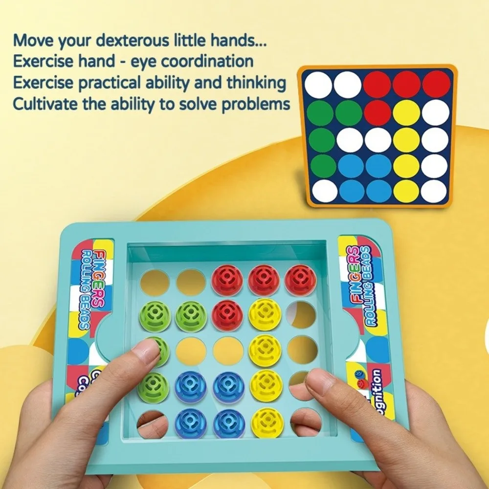 Intelligent Finger Rolling Ball Game Montessori Exercise Logical Thinking Puzzle Memory Training Hand Eye Coordination