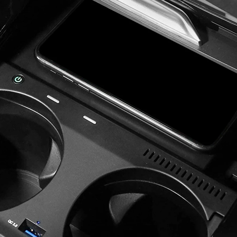 자동차 Qi 무선 충전기 충전 플레이트 휴대폰 거치대 액세서리, BMW X3 X4 2019 2020 2021 2022 적합