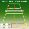 Pickleball Court Lines Marker Kit Anti-Slip and Wind-Resistant Throw Down Markers 28pcs Pickleball Net Court for Outdoor Court 5