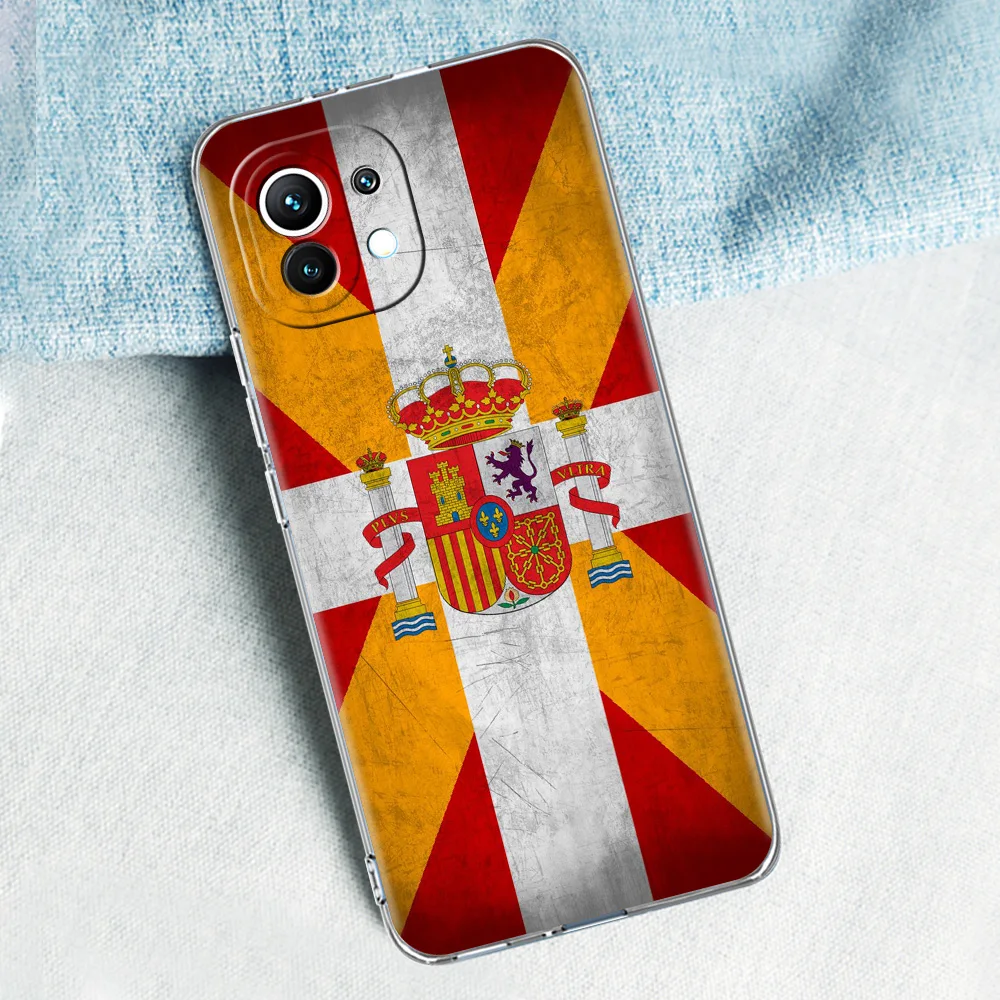 Clear Spain Flag Phone Case Cover