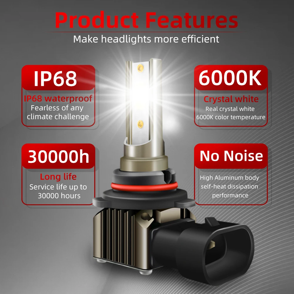 6000K LED 전면 안개등 램프 Canbus, 렉서스 RX RX300 RX350 2003 2004 2005 2006 2007 2008 자동차 전구, 플러그 앤 플레이, 2 개