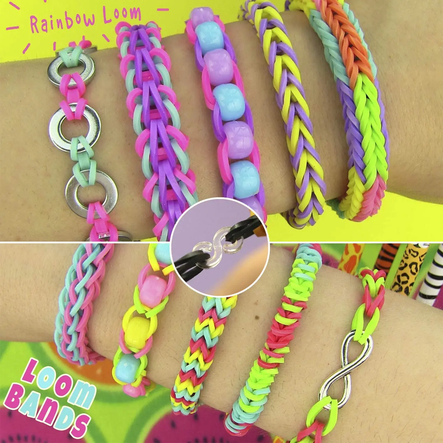500 Clip A S Per Loom Bands - Chiusure Colorate Per Braccialetti Elastici Fai Da Te, Gioielli Per Bambini - Foto 6