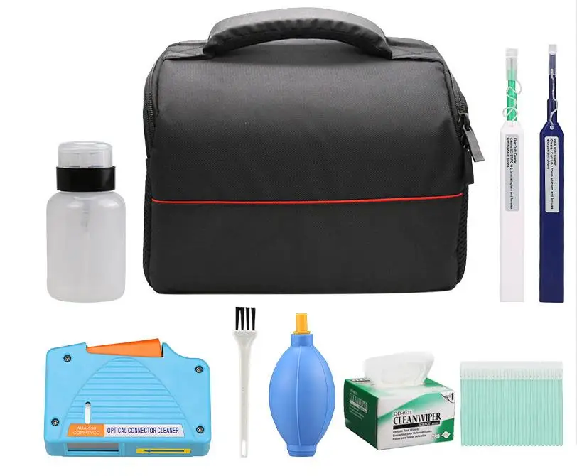 

Fiber End Face Cleaning Kit Set of 9 Pieces Fiber Cleaning Pen 1.25/2.5mm Fiber Cleaning Box