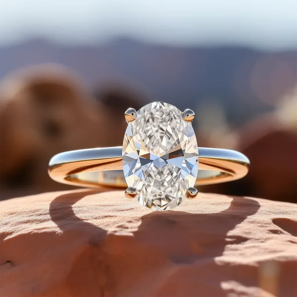 Bague Femme En Argent 925 Avec Moissanite 1 Carat - Certifiée, Ajustable, Plaquée Or Blanc - Cadeau Fiançailles, Anniversaire