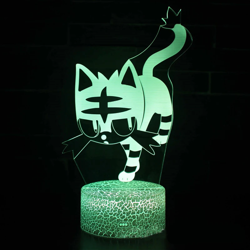 thumbnail image 1 of Figuras de anime de 22 estilos de Pokémon Pikachu Charizard, luz nocturna LED 3D que cambia de modelo, colección de lámparas con logotipo de acción, regalos creativos, 1 of 5