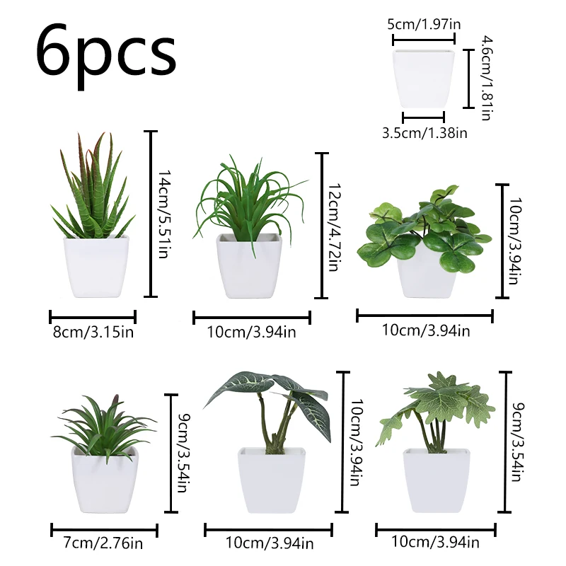 1 Set Simulation Mini Potted Plant