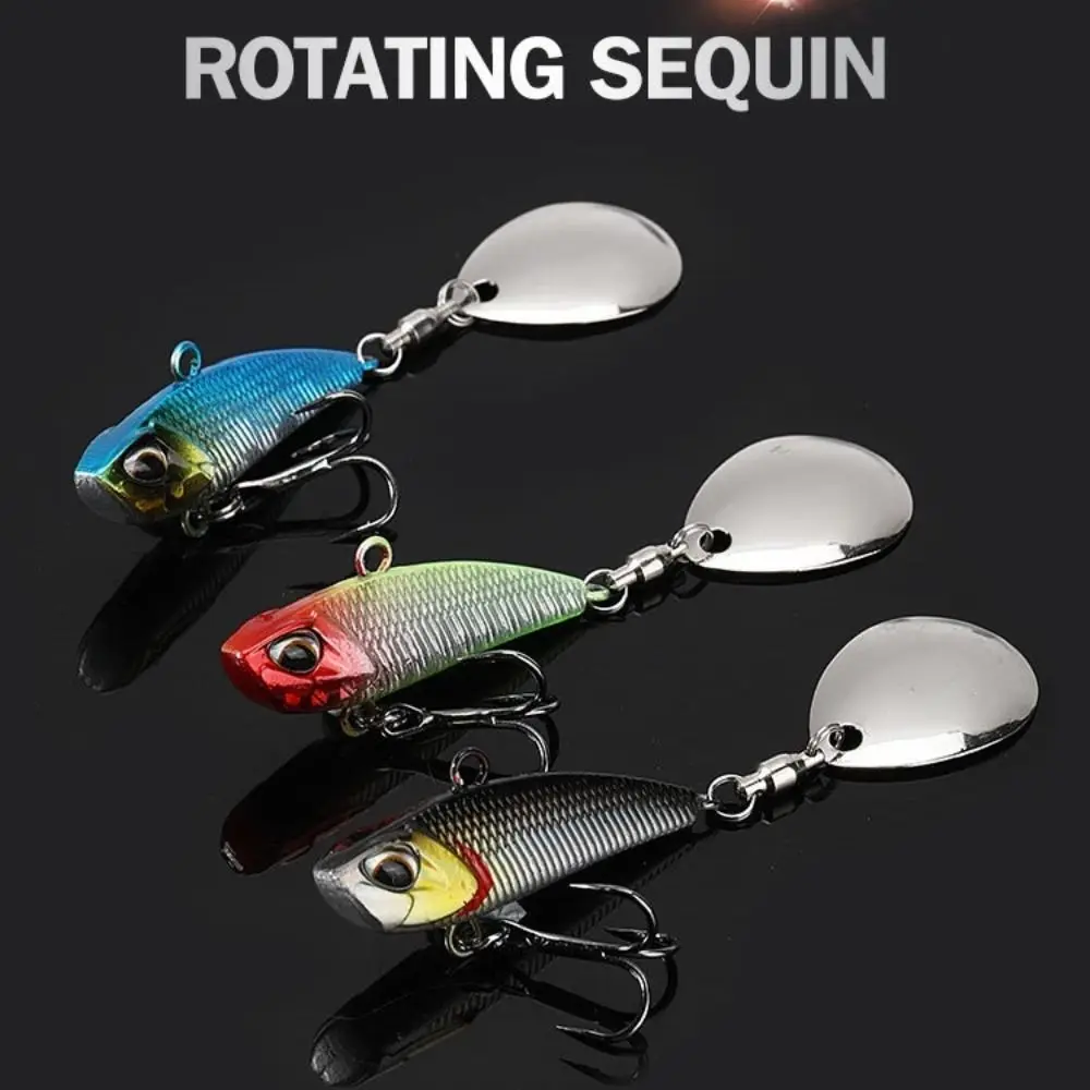 

7g 15g Spoon Metal Fishing Bait Sequin Vibration VIB Lure Spoon Fishing Lure Treble Hook Wobblers Crankbaits Spinner Tackle