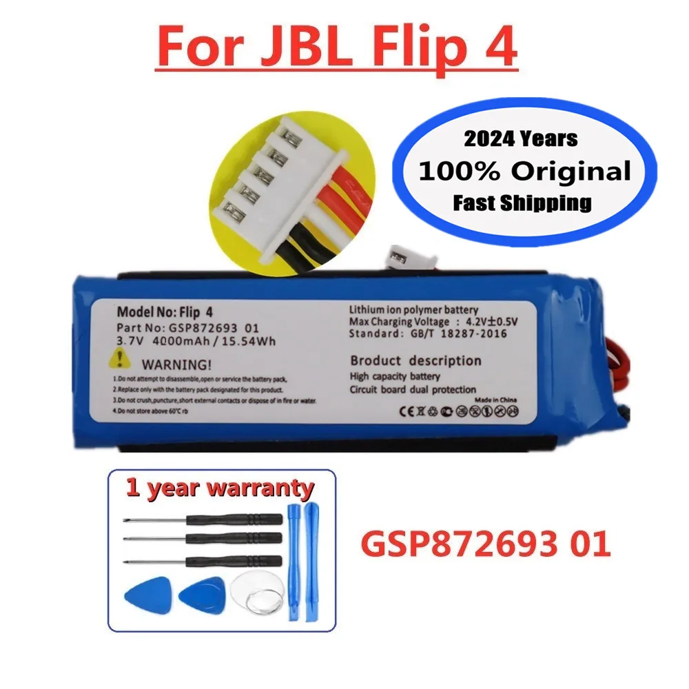 

2024 год, новинка, 100% оригинальный аккумулятор для JBL Flip 4 Flip4 4000 мАч GSP872693 01, аккумулятор для игровой колонки, быстрая доставка