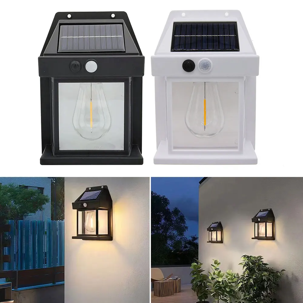 LED Solar Wall Lamp Motion Sensor Courtyard Garden Decoration Waterproof Solar Power Lights Solar Charging Lamp Outdoor Lighting