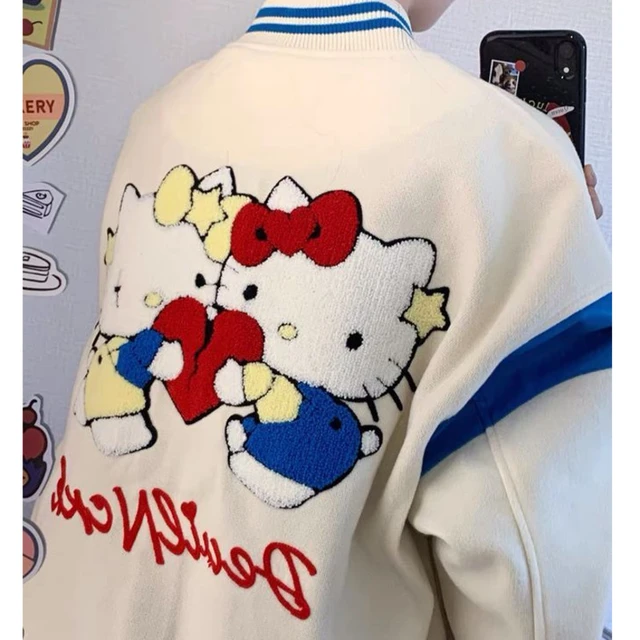 Baseball Uniform Jacket Hello Kitty  Autumn Winter T-shirt Women - Autumn  Fashion - Aliexpress