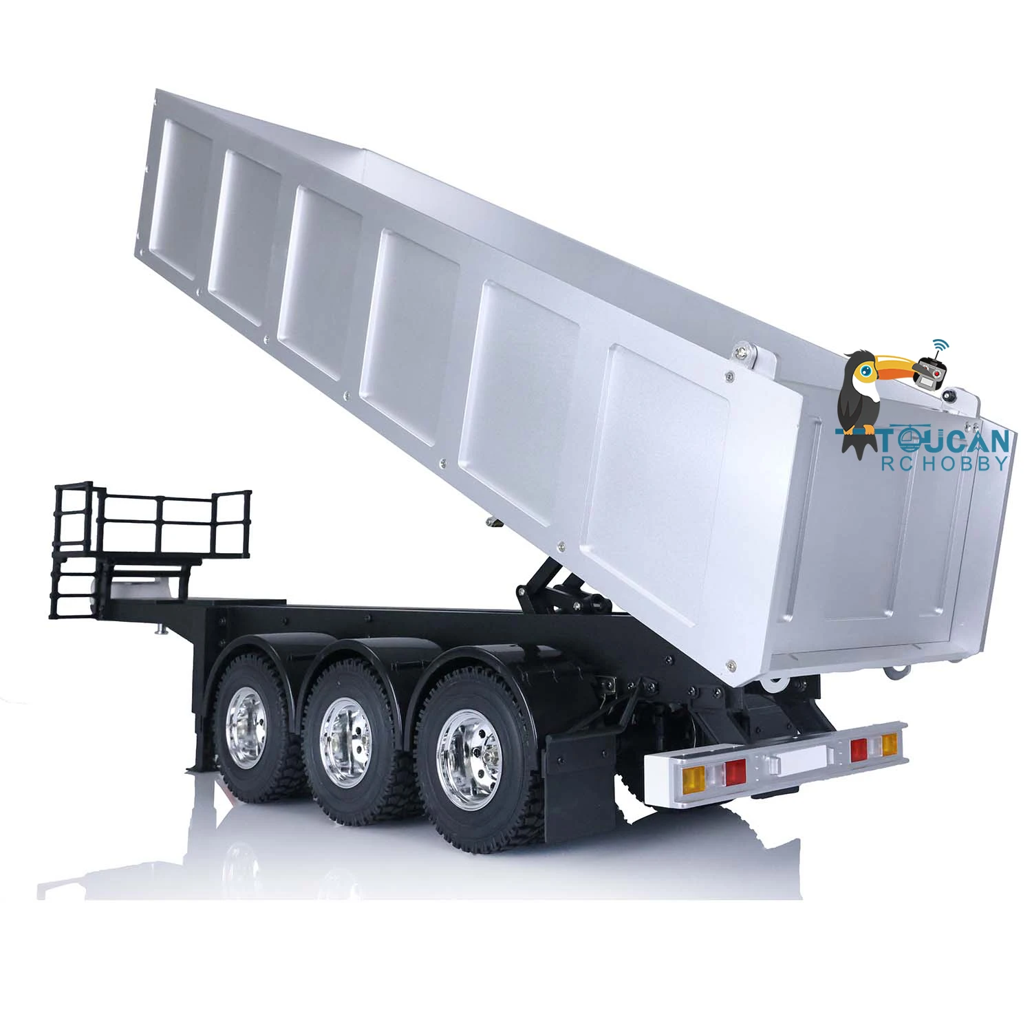 KIT 1/14 RC Dump Truck Trailer Metal Plastic Set Tipper Mechanism Dump Lorry Tractor Model Toys with Motor ToucanHobby TH01029 4