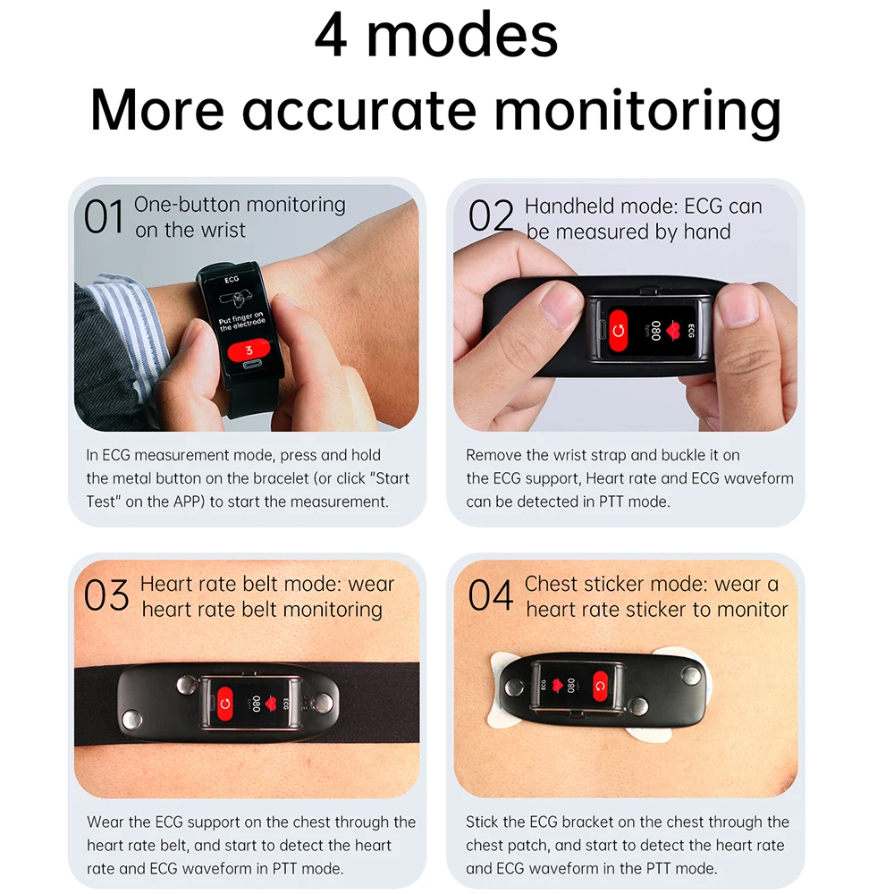 ο ECG Ʈ ġ    ħ   HR & BP    Smartwatch ȵ̵ iOS E600