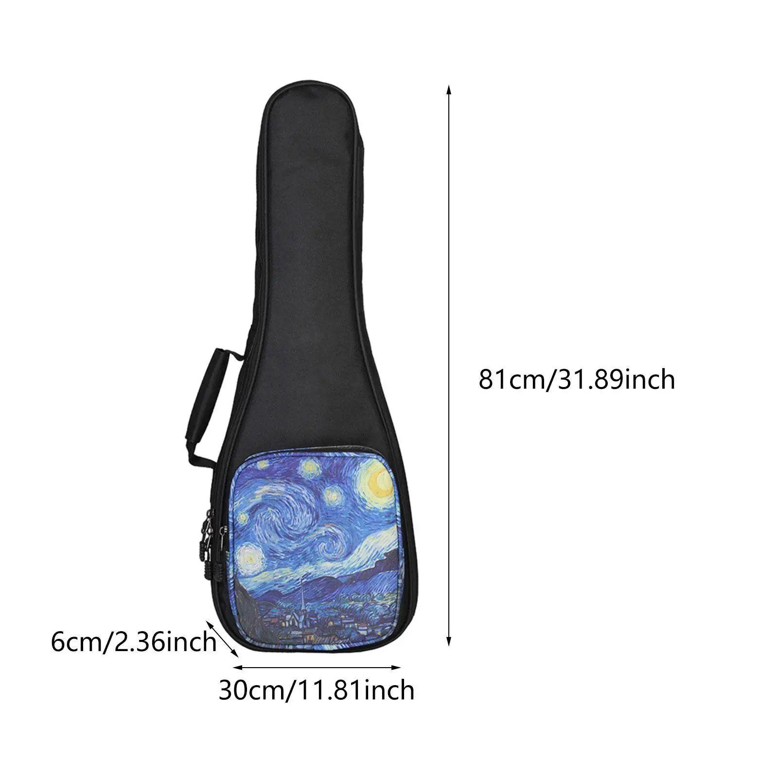 우케 기그백 30인치 우쿨렐레용 우쿨렐레 케이스 스폰지 패딩 소프트 케이스 경량 우쿨렐레 가방 캠핑용 우쿨렐레 기그백