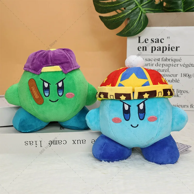 Anime Kirby Blue Green Plush Toy Stuffed Animal Cartoon Gift