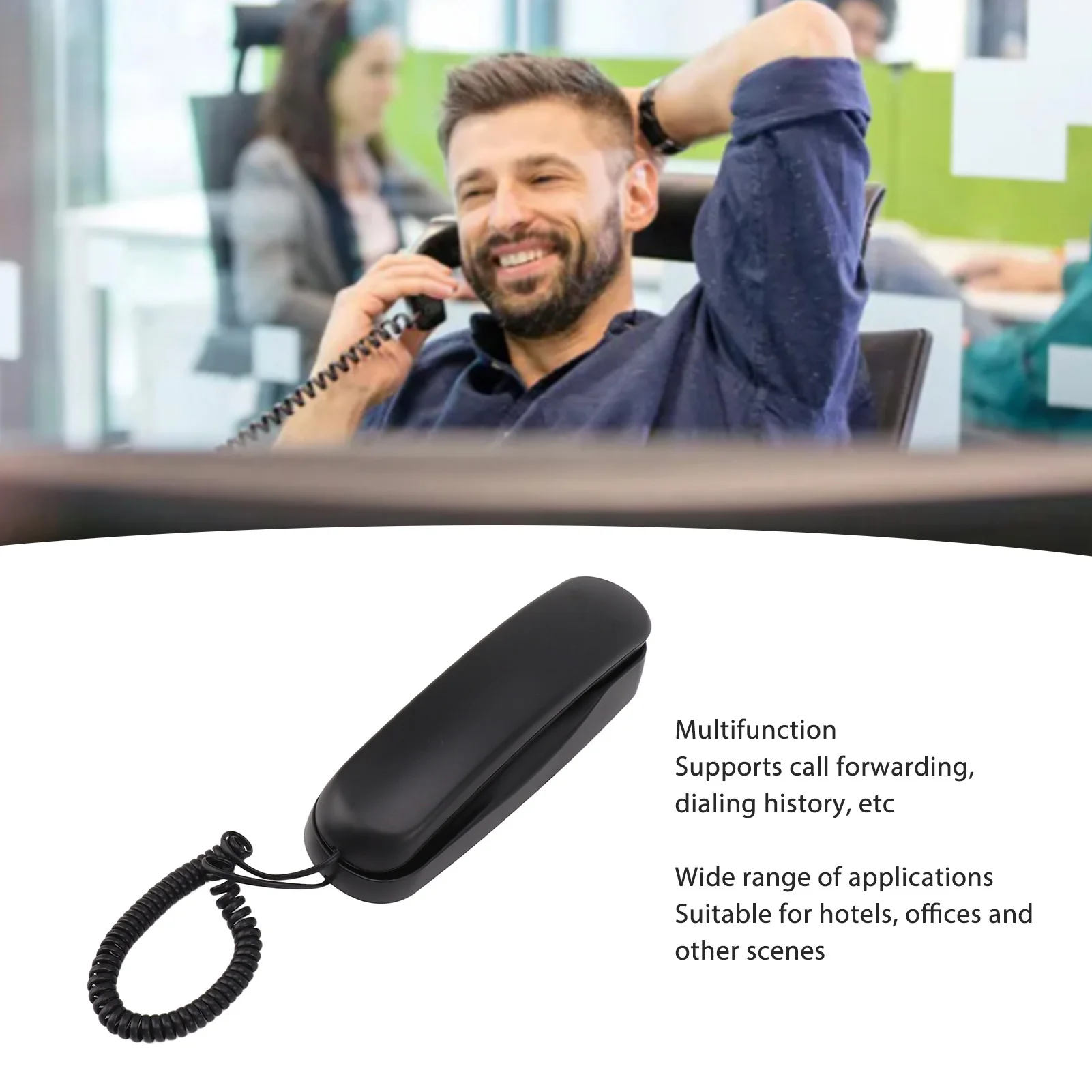 Corded Phone Corded Phone Multifunctional Clear Sound Adjustable Volume Wall Mountable Landline Telephone for Home Hotel