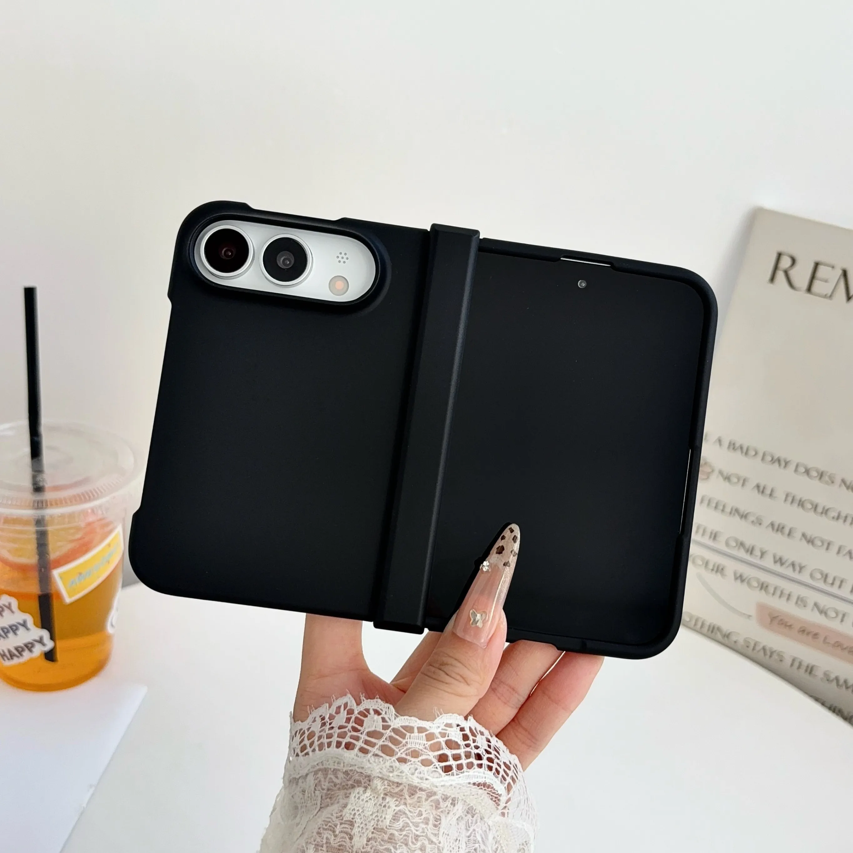 Luxury Dopamine Skin Feel Matte Phone Case - Shockproof Slim Front & Back Hard Cover