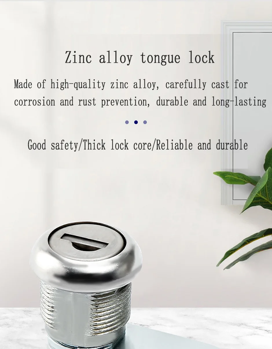 Description Picture 2 of itemZinc Alloy Tongue Lock Office Cabinet Door Lock Distribution Box Cabinet Mechanical Equipment Hardware