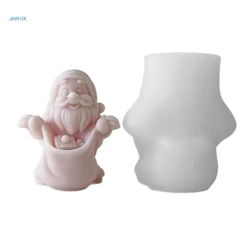 Silicone Mold Santa Delivering Gift DIY Crafts Moulds Silicone Soap Moulds