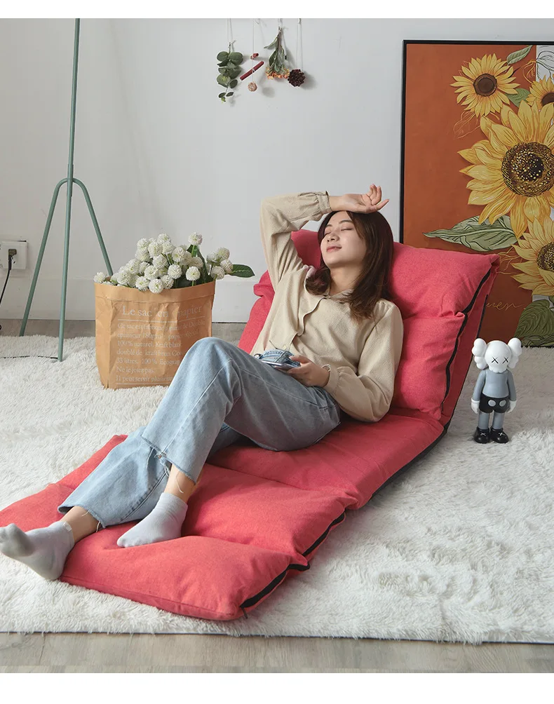 Bean Bag Lazy Sofa Tatami Foldable, Dismantling and Washing Casual Breastfeeding Bay Window Back Floor Lounge Chair