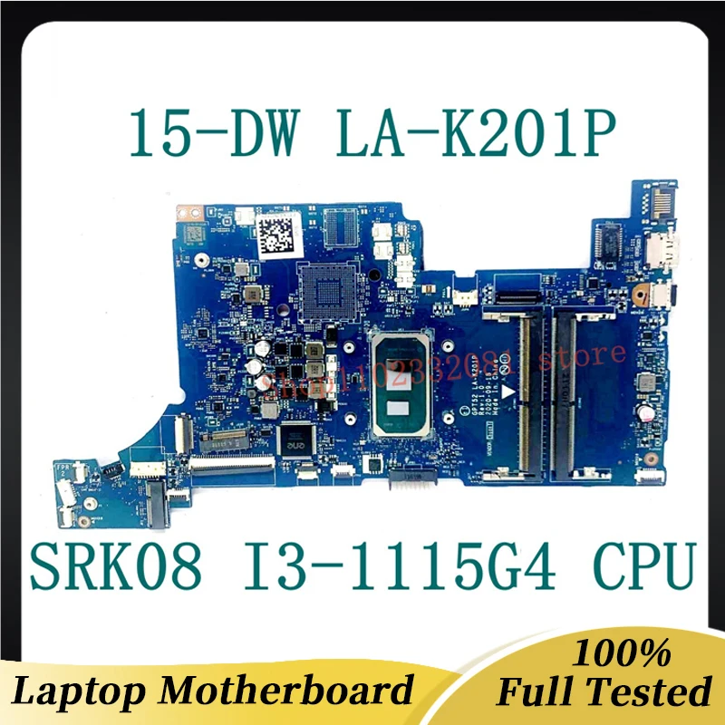 

Mainboard GPT52 LA-K201P For HP 15-DW 15T-DW Laptop Motherboard With SRK08 I3-1115G4 CPU 100% Fully Tested Working Well