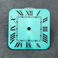Square Santos Style Watch Dial and Hands Set for NH35 Movement Repair Parts (E1)