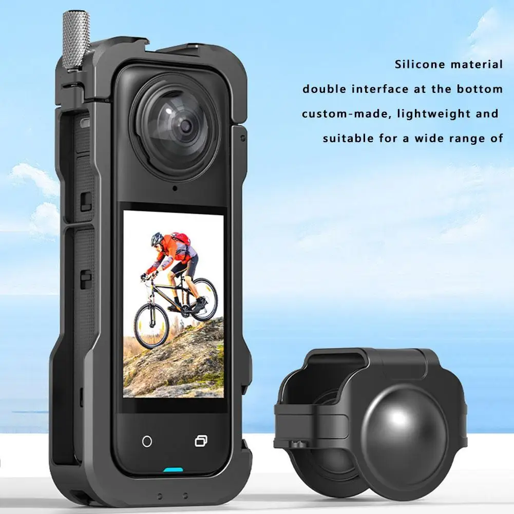 알루미늄 합금 확장 브래킷, 금속 프레임, 토끼 보호 케이지, Insta360 X4 용 프레임 액세서리