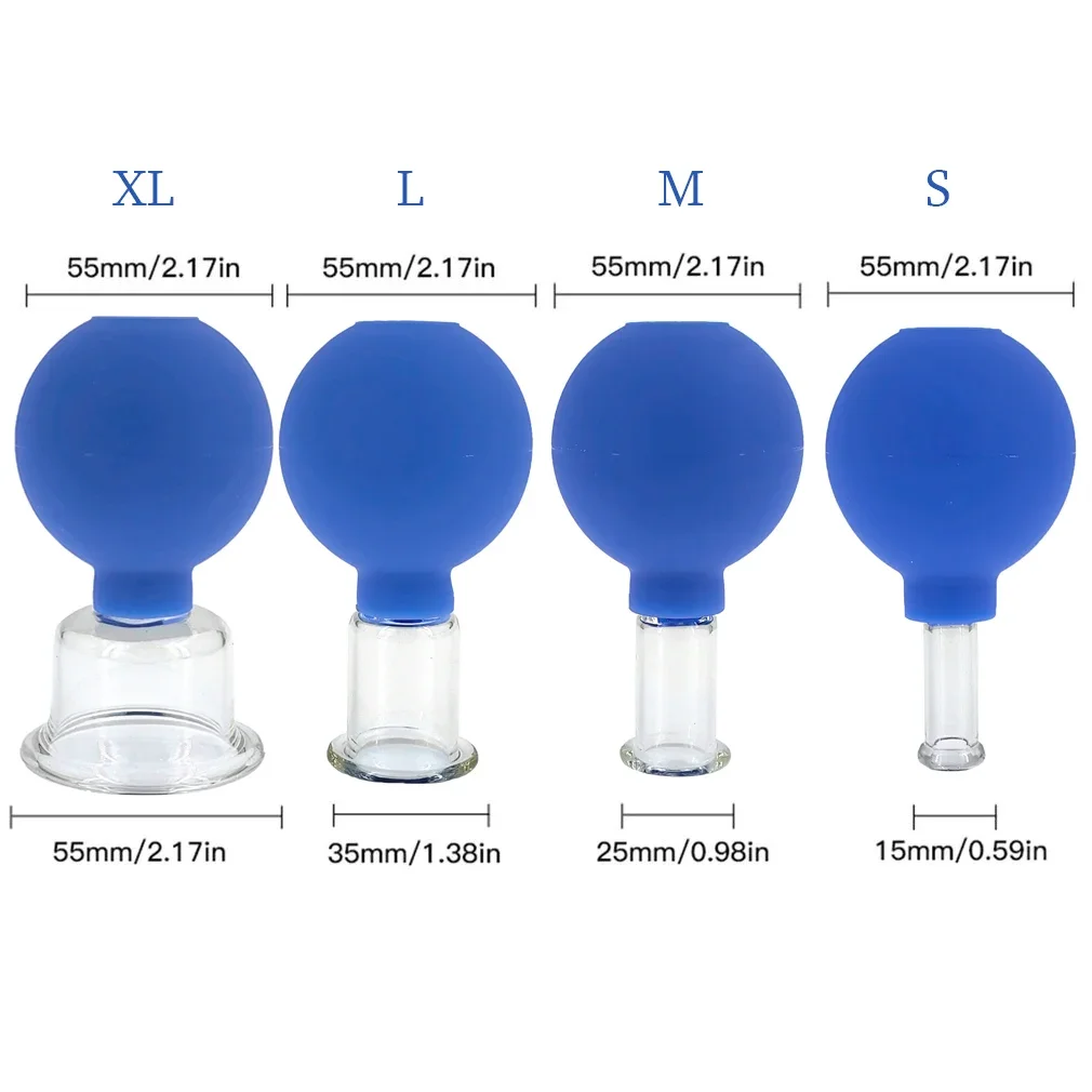 Vacuum Cupping Glass Jar Cellulite Massager For Face Acupuncture Hijama Suction Cup Slimming Fat Burning Health Care Face Sucker facial massager vacuum cupping sets vacuum cupping glass cellulite massager roller