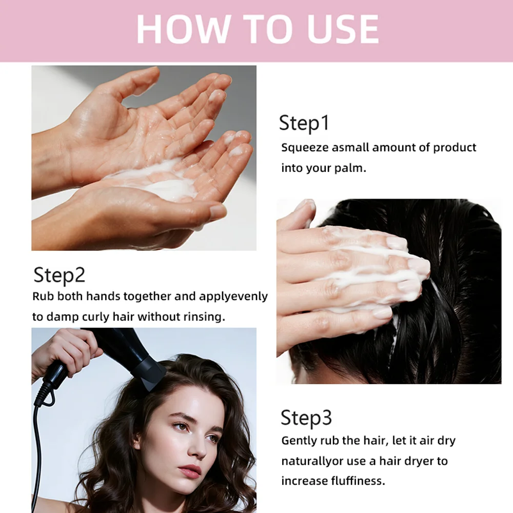 YUITIKUE Moroccan Argan Oil and Coconut Oil Curl Cream, long-lasting shine and freshness, enhances curls.