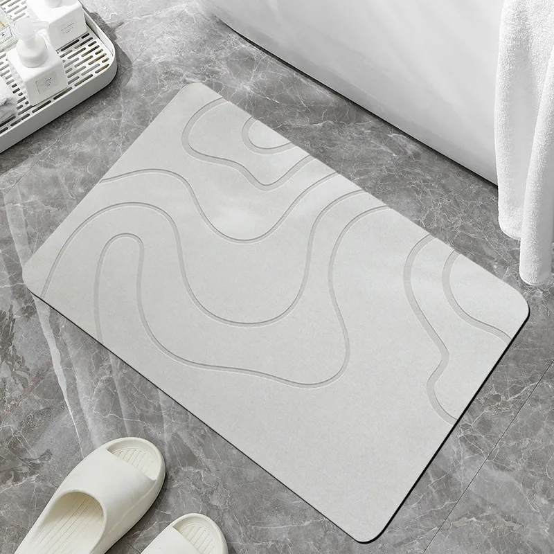 Indoor Diatomite Stone Bath Mat Diatom Mud Soft Mat Water Absorption Quick Drying Diatomite Stone Shower Mat Entryway Rugs 4