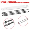 1 Set 50 Knots 14 inch Chainsaws Chain Saw+Chain Guide Bar 14 inch 3/8 LP For Steele Stihl 018 MS180 MS181 Chain Saw Replacement 6