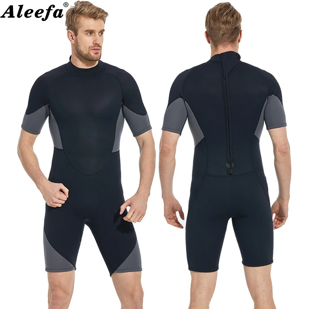 

Men Thermal diving suits Shorty Wetsuit 2mm/3mm Neoprene for Freedive Swimming Rafting Surf Plus-size