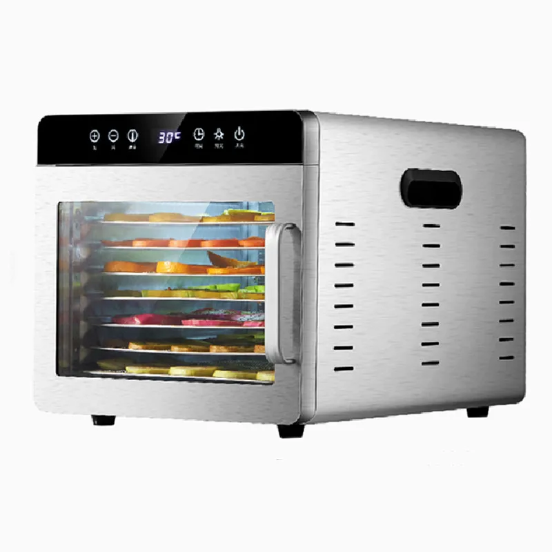 8 Layer Food dehydrator Food Dry Dryer Machine 304 Stainless Steel Air Fryer Commercial Household Pet Snacks Silver Drying