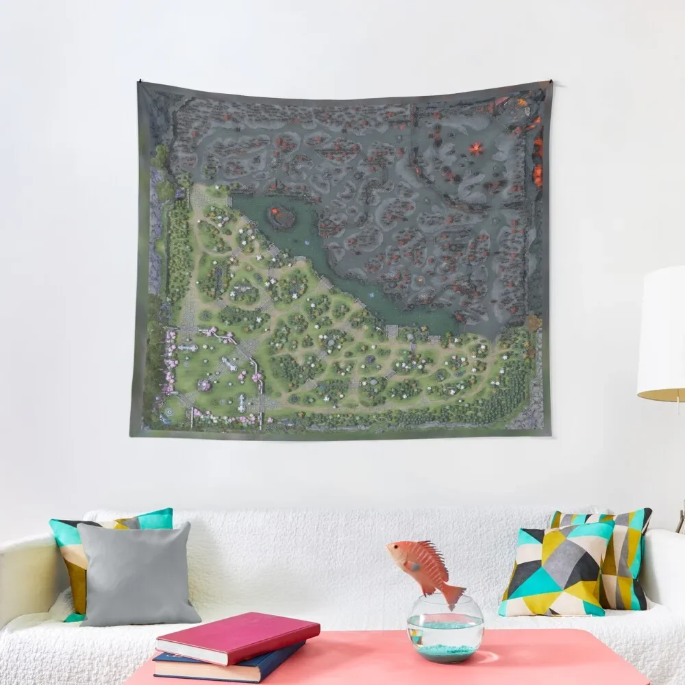 

DOTA 2 Mini Map Full Zoomed out, Classic Version Tapestry Decor Home Decoration Wall Tapestry