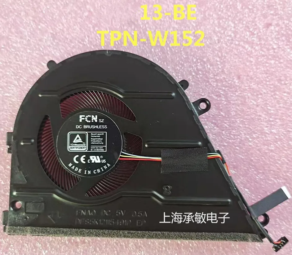 New Laptop Cooler CPU Fan Suitable For HP 13-BE TPN-W152 2021 13Air M52816-001 DC 5V 0.5A DFS5K121154912P Notebook Cooling |