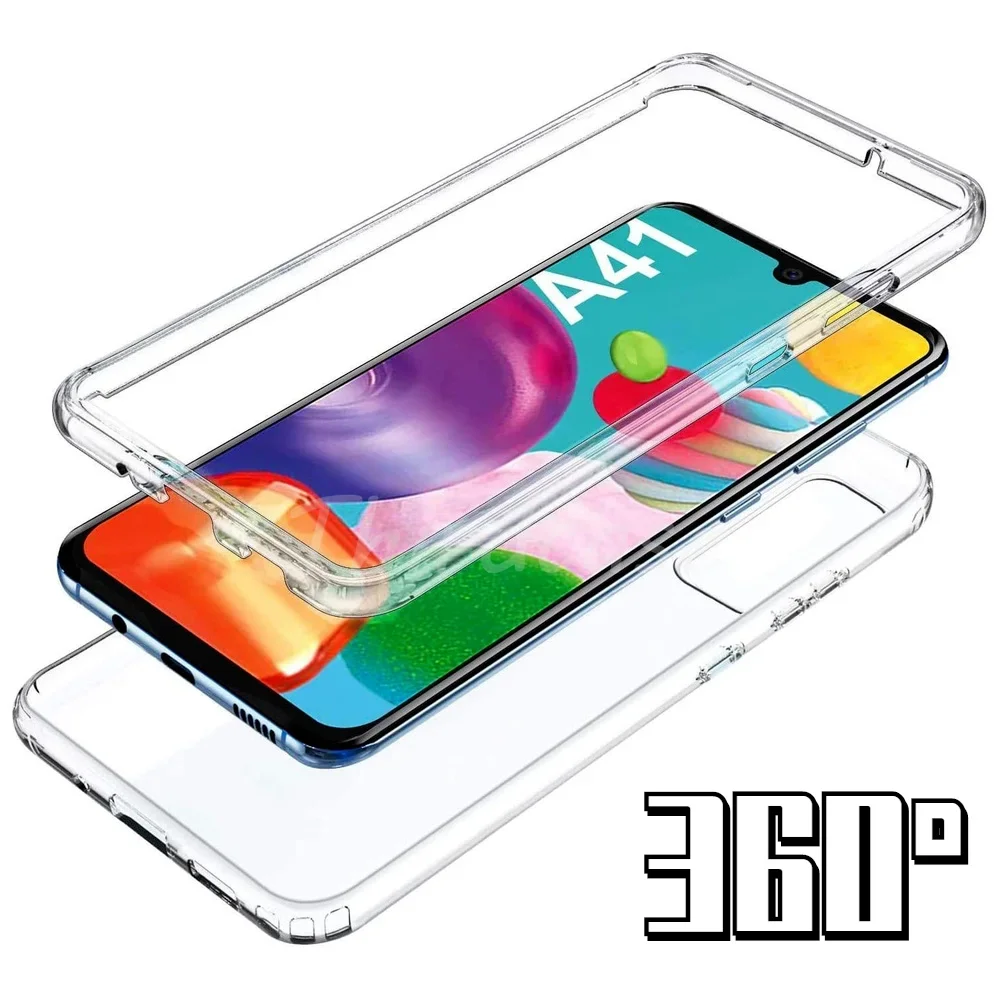 Ultimate 360° Shockproof Clear Case with Screen Protector - PC + Silicone