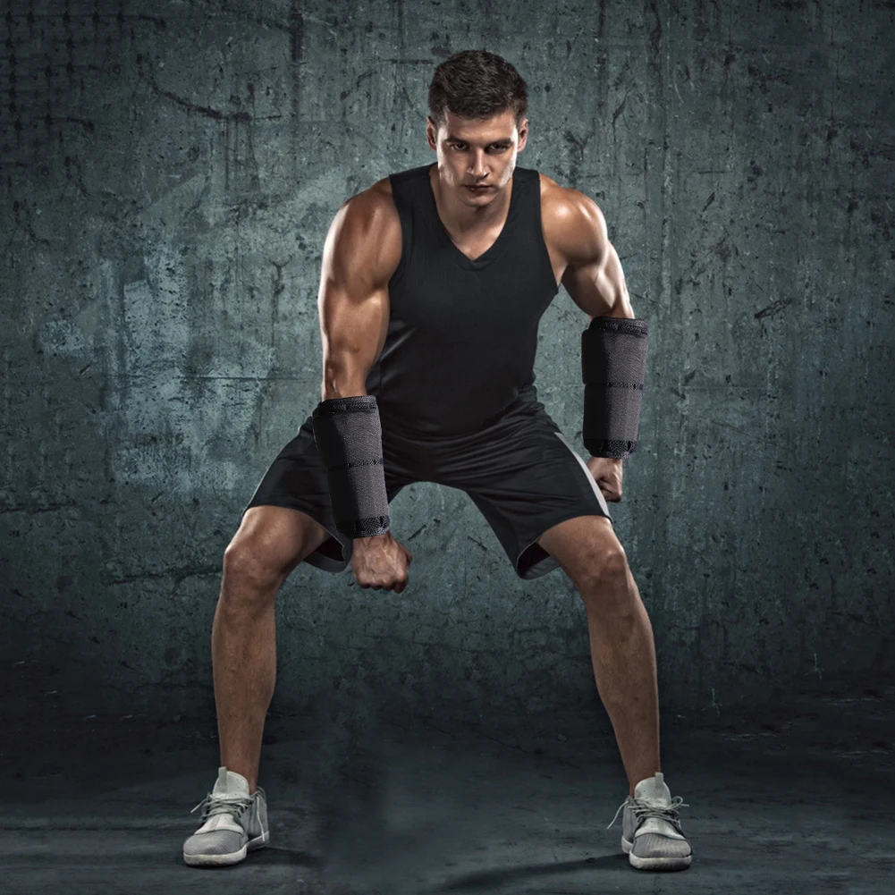 1 Pairs Running Arm Sandbag Adjustable Multifunctional Weight-bearing Arm Straps Breathable Fitness Equipment for Outdoor Sports