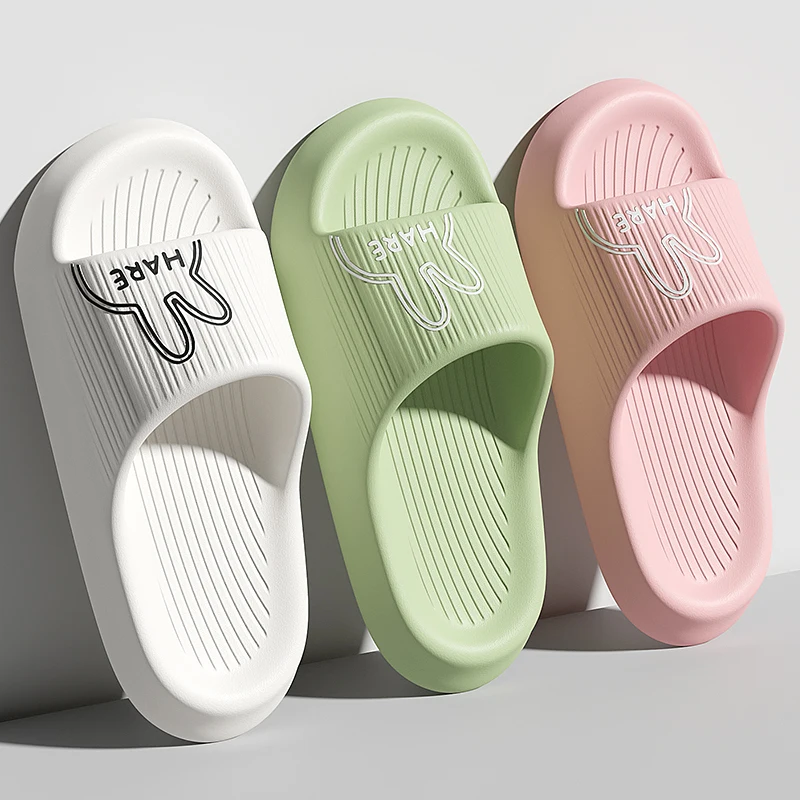 Summer Cartoon Women Slippers Non-slip Sole Indoor Bathroom Flat  Ladies Men Slides Home Outside Beach Sandals Woman Shoes 4