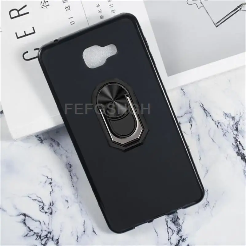 For Samsung Galaxy A9 2016 Back Cover Finger Ring Soft TPU Silicone Case For A9 Pro 2016 SM