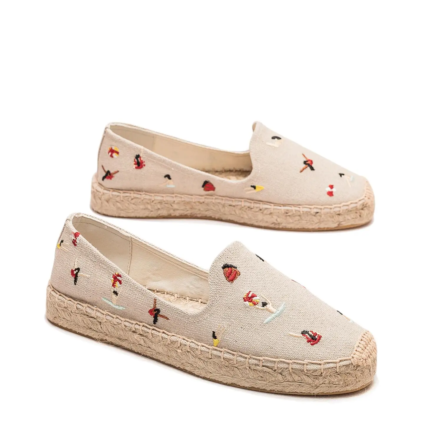 

Women's flat canvas shoes-women's canvas shoes, embroidered canvas shoes comfortable breathable women's casual shoes